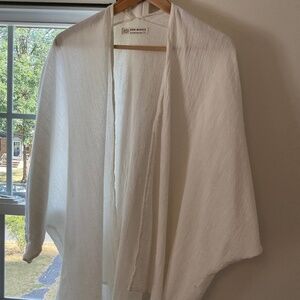 Hackwith Design House Easy Jacket White 100% Cotton Size 26 28